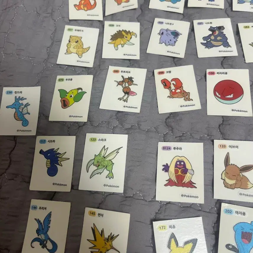 [BUNJANG] Pokemon Gen 1-2 31 Sticker Bundle / 포켓몬 1-2세대 띠부씰 31장 일괄