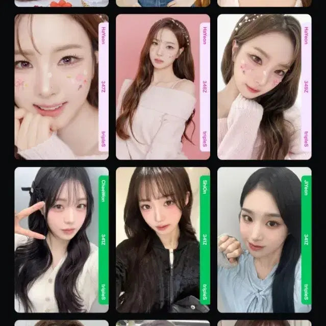[BUNJANG] tripleS Hayeon Zion Chaeyeon Seullin Seoah Jiyeon DCO Photocard / 트리플에스 하연 시온 채원 설린 서아 지연 DCO 양도합니다