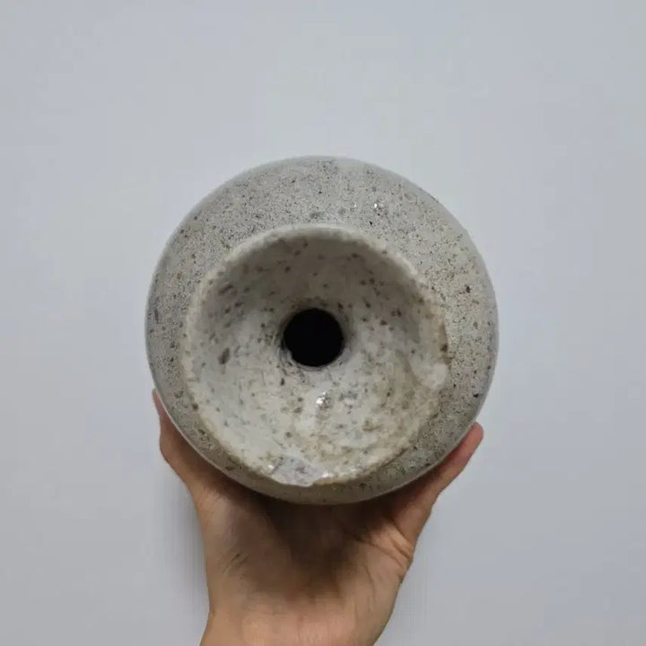 [BUNJANG] Joseon Dynasty Late Period White Porcelain Wide-Mouth Vase / 진품 조선후기 백자 광구병 골동품