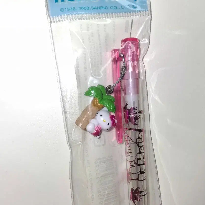[BUNJANG] Vintage Palm Tree Hello Kitty Strap Pen / 고전 야자수키티스트랩펜