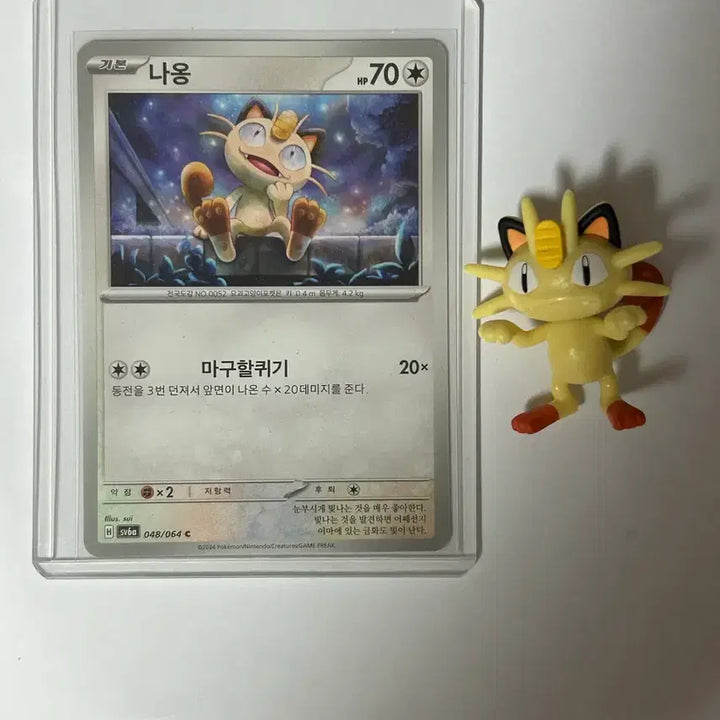 [BUNJANG] Pokemon Meowth Card + Figure Set / 포켓몬 카드 나옹 + 피규어
