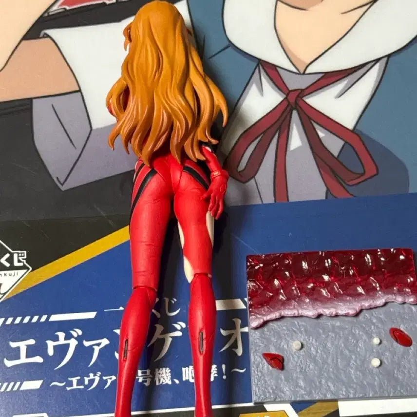 [BUNJANG] Evangelion Asuka Portrait Figure &amp; L-Holder Bundle Set / (일괄)에반게리온 포트레이트 피규어 아스카 엘홀더