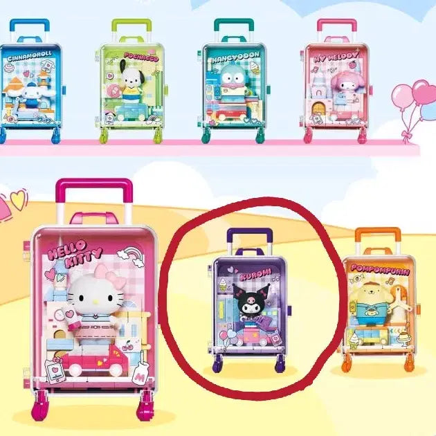 [BUNJANG] Sanrio Kuromi Building Block Keychain / [미개봉] 산리오 랜덤 피규어 > 쿠로미 조립 블록 키링