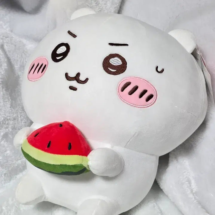 [BUNJANG] Chiikawa Watermelon Large Plush Doll / 치이카와 먼작귀 수박 대형 인형