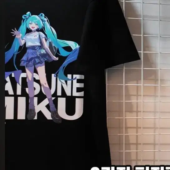 [BUNJANG] Hatsune Miku Thanksgiving Festival T-Shirt Black L / 하츠네 미쿠 감사제 티셔츠 블랙 L
