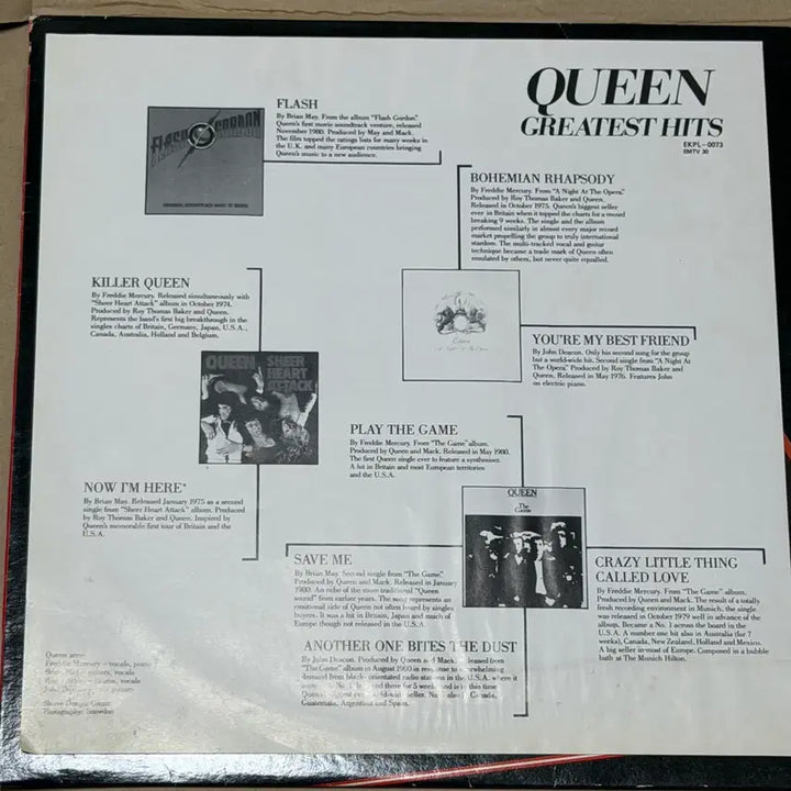 [BUNJANG] Queen Greatest Hits 1982 LP (First Press) / 1982 초판 Queen 퀸 Greatest Hits LP [1LP]