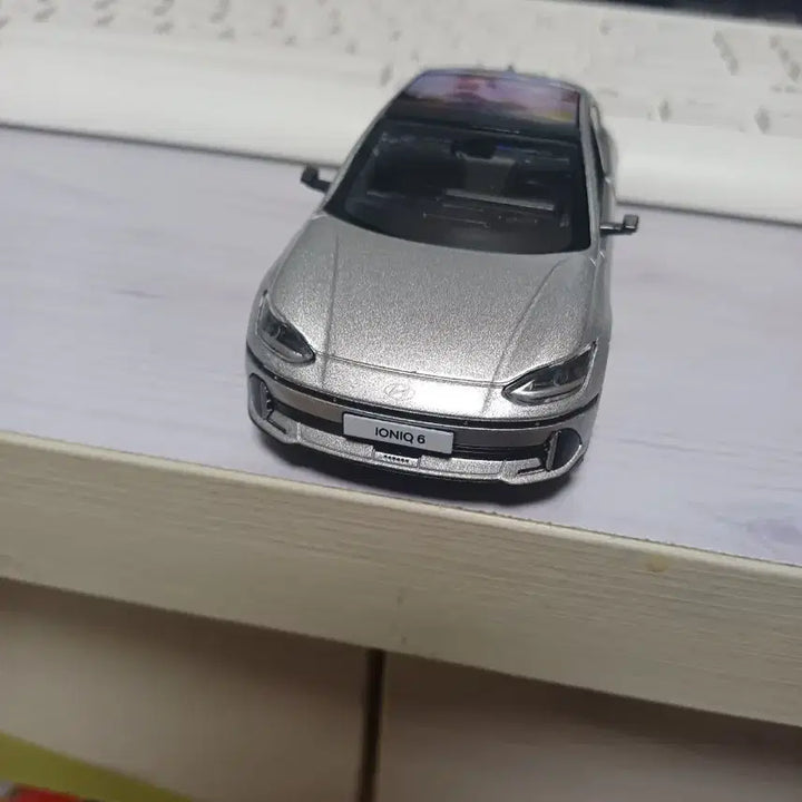 [BUNJANG] Hyundai Ioniq 6 Silver Diecast Model 1:38 Scale / 현대 아이오닉 6 은색 다이캐스트  1:38