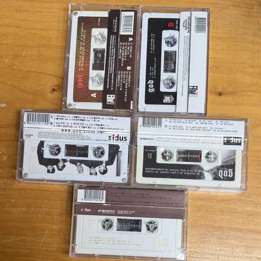 [BUNJANG] g.o.d 1st to 5th Album Cassette Tape Bundle Set / 지오디 (GOD) 1집~5집 카세트테이프