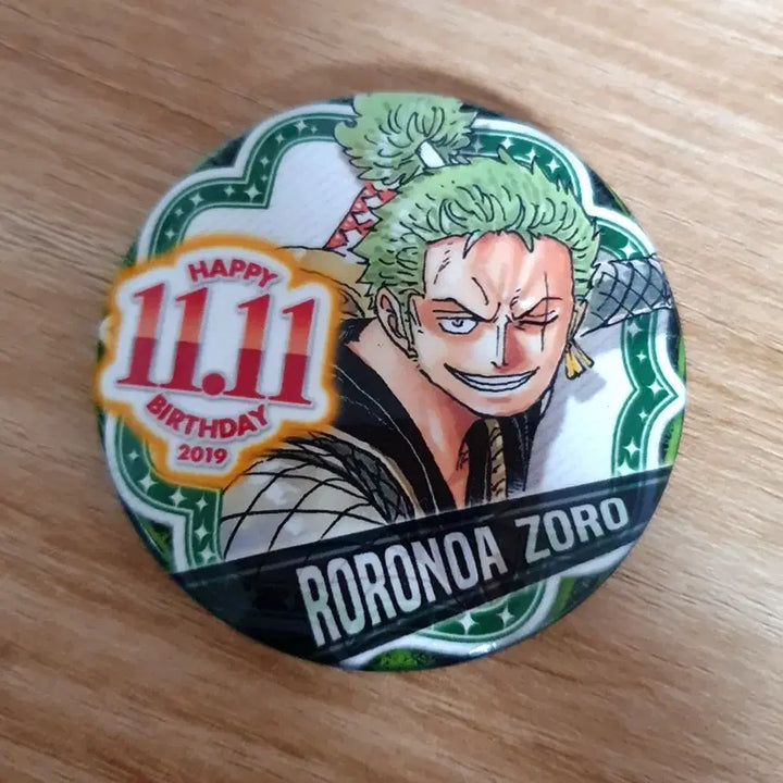 [BUNJANG] One Piece Roronoa Zoro Birthday Can Badge / 원피스 롤로노아 조로 생일 캔뱃지