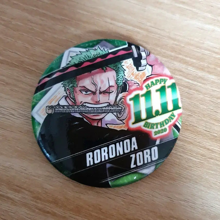 [BUNJANG] One Piece Roronoa Zoro Birthday Can Badge / 원피스 롤로노아 조로 생일 캔뱃지