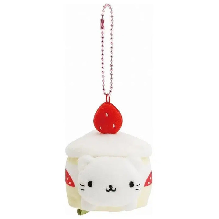 [BUNJANG] San-X Zutto Issho Short Nyan-ko Plush Keychain / 산엑스 계속 함께해 즛토잇쇼 인형 키링 쇼트냥코 냥냥냥코 케이크