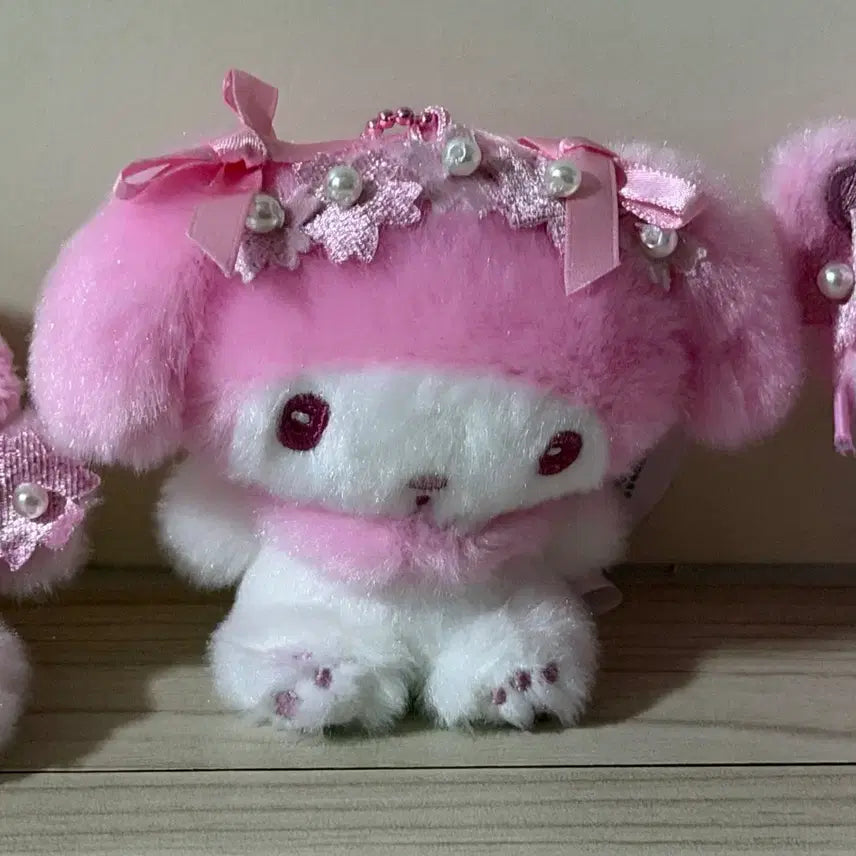 [BUNJANG] Sanrio Hangyodon, My Melody, Chococat Cherry Blossom Doll Keychain Set / [일괄] 산리오 한교동 마이멜로디 초코캣 벚꽃 인형 키링 세트