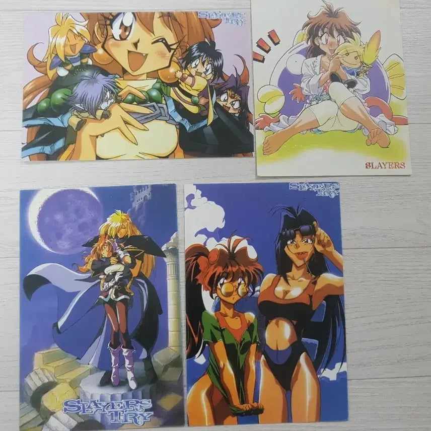 [BUNJANG] Slayers TRY Illustration Postcard 4-Piece Set / 슬레이어즈 TRY 일러스트 엽서 4종 세트