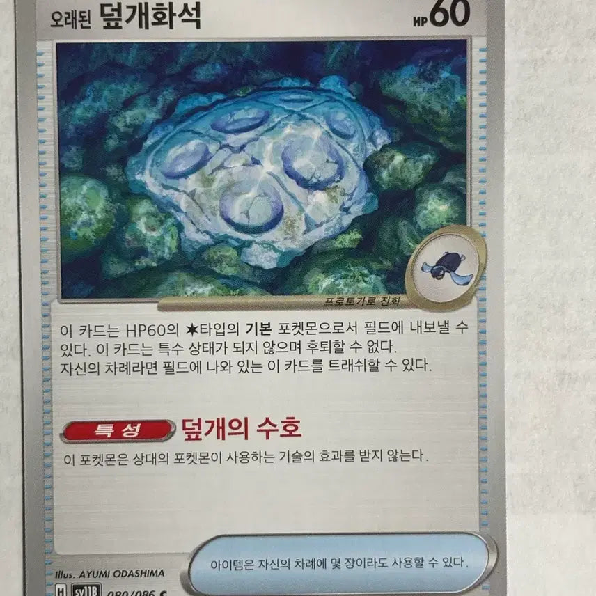 [BUNJANG] Fossil Trainer Card / 오래된 덮개화석 트레이너 카드