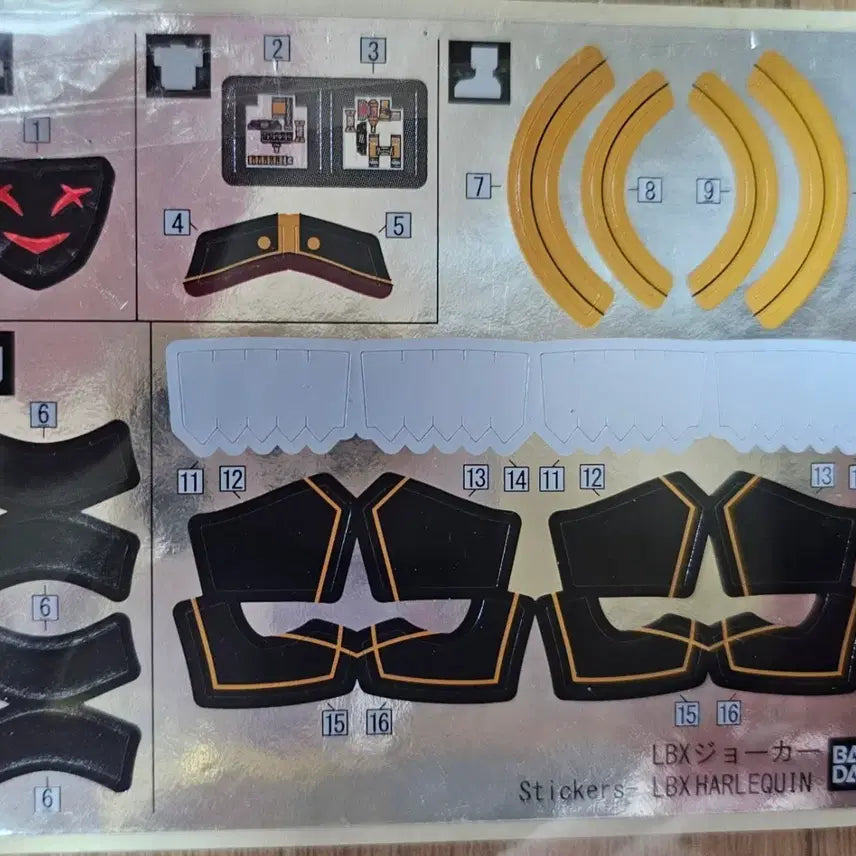 [BUNJANG] Bandai LBX Joker Foil Sticker / 반다이 LBX  조커  호일 스티커