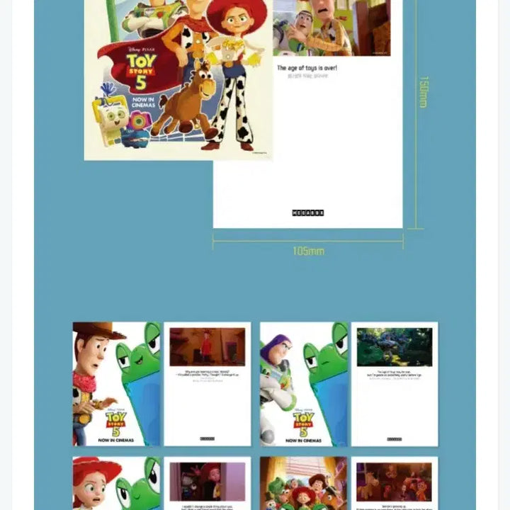 [BUNJANG] Toy Story 5 Deco Pack Postcard Set, Art Card, TTT, Original Poster Set / [토이스토리5] 데코팩 엽서세트/TTT/아트카드/오리지널 포스터 5종세트