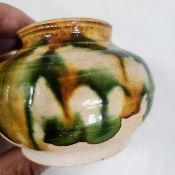[BUNJANG] Tang Dynasty Sancai Small Jar / 중국도자기                당 삼채 소항