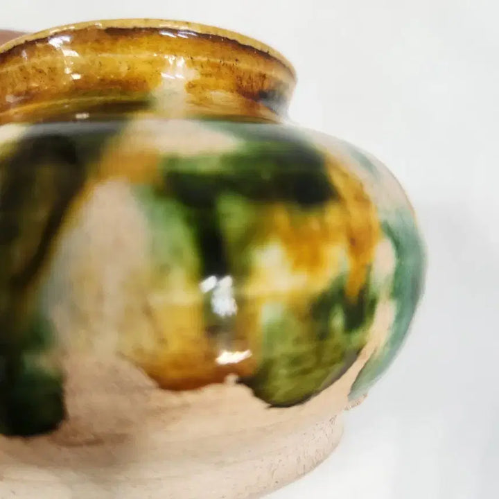 [BUNJANG] Tang Dynasty Sancai Small Jar / 중국도자기                당 삼채 소항