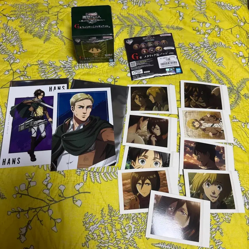 [BUNJANG] Attack on Titan Goods Bundle Set / 진격거 초코노코 ,뱃지 , 굿즈일괄