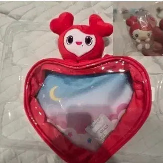 [BUNJANG] Twice Chaeyoung Sanrio Collaboration Heart Bag &amp; Keyring Set / 트와이스 twice 라부리 챙부리 채영 하트백, 산리오 콜라보키링 세트