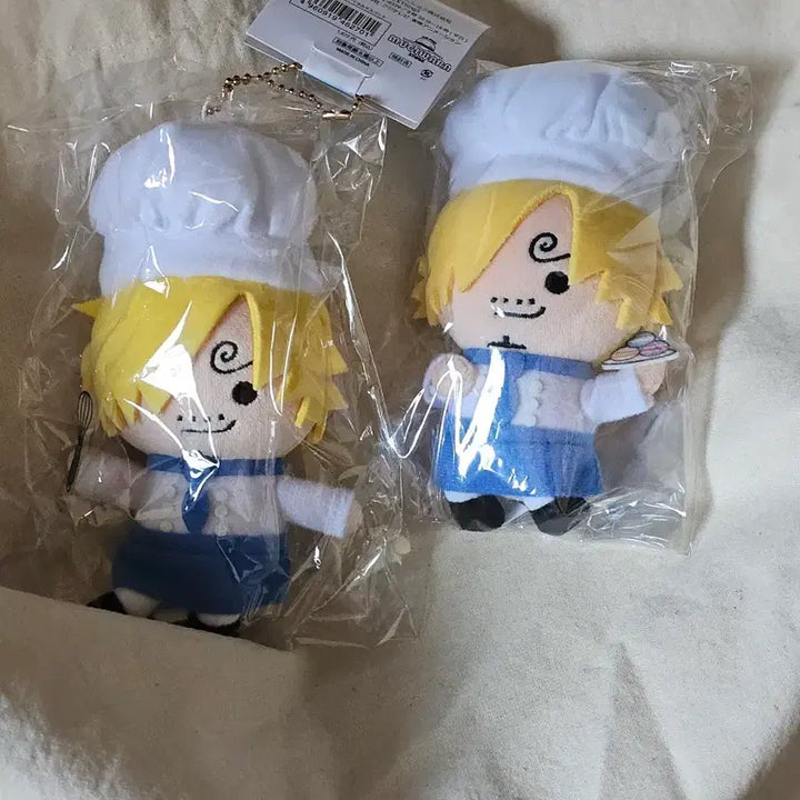 [BUNJANG] One Piece Harajuku Limited Chef Sanji Mascot Plush Set of 2 / 원피스 하라주쿠 한정 요리사 상디 마스코트 누이 2개 세트