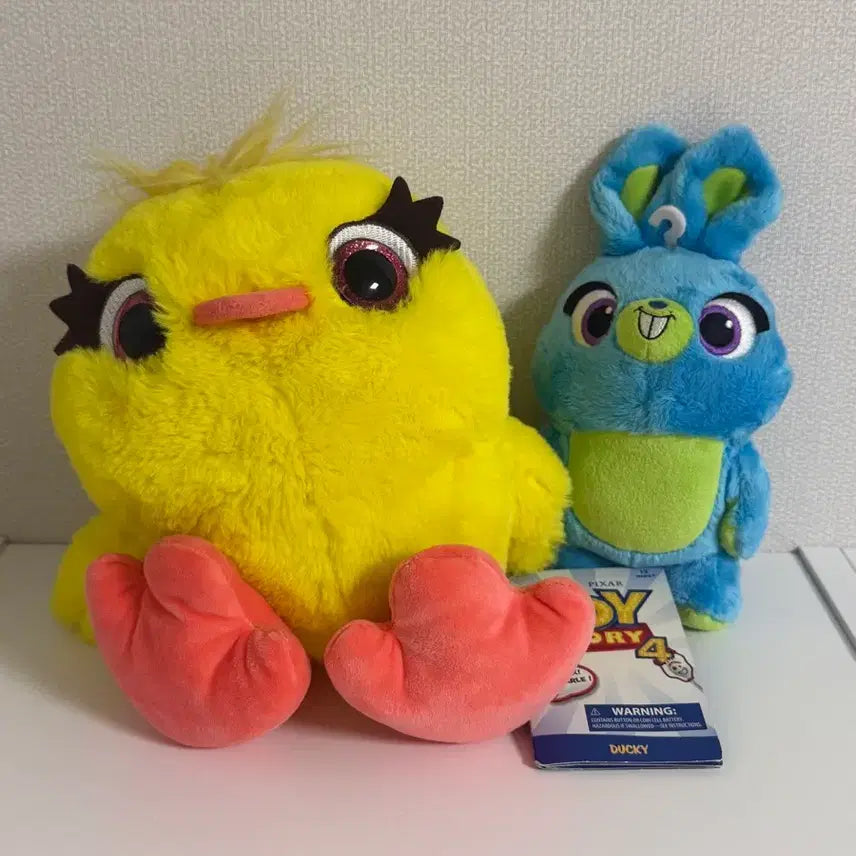 [BUNJANG] Disney Pixar Toy Story Duck &amp; Bunny Plush Keychains Bundle Set / 토이스토리 더키 인형 버니 키링 일괄