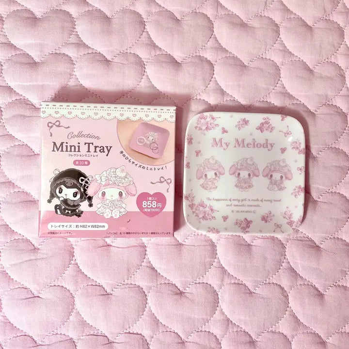 [BUNJANG] Sanrio My Melody Shiroichigo Teatime Mini Tray / 산리오 마이멜로디 하얀딸기 시로이치고 티타임 미니 트레이