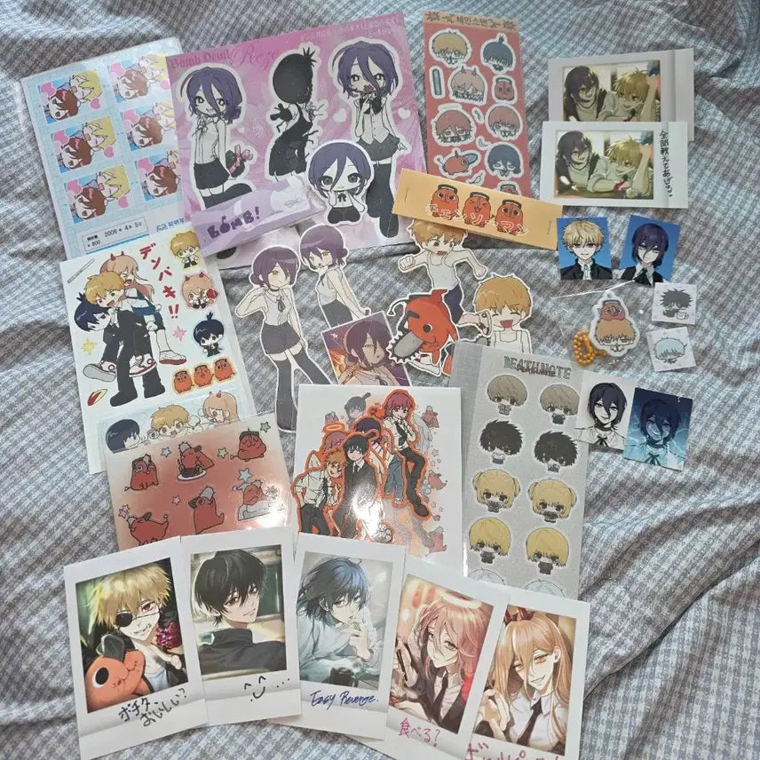 [BUNJANG] Chainsaw Man Denji &amp; Reze Sticker Set / 체인소맨 위주 덴지 레제 오란고교 데스노트 무디클럽 스티커 프박 포카