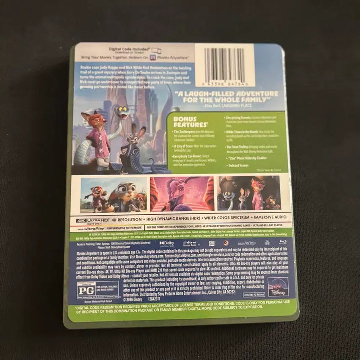 [BUNJANG] Zootopia 2 Steelbook Blu-ray (Unsealed) / 블루레이  주토피아 2 스틸북 미개봉