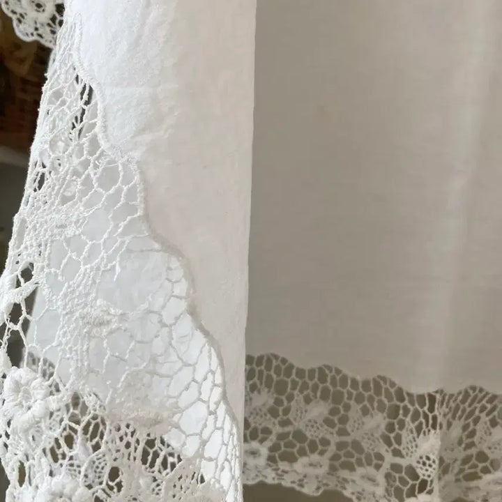 [BUNJANG] Vintage Lace Embroidered Tablecloth / 빈티지 레이스 자수 테이블보