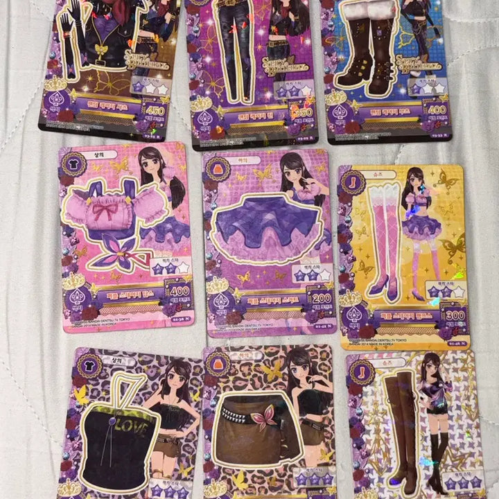 [BUNJANG] Aikatsu! Ran Shibuya Purple Stage Phantom Lady Set / 일괄 아이엠스타 아이카츠 시부키 란 보라 한판 퍼플스테이지 팬텀레이디