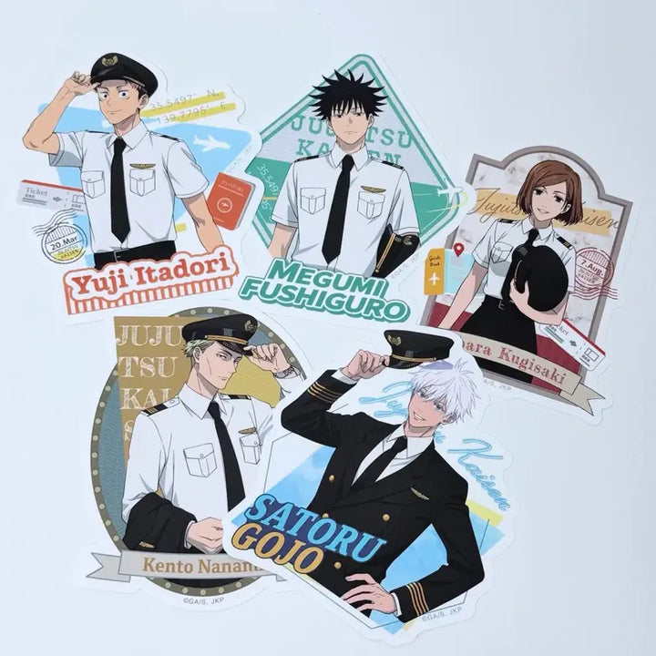 [BUNJANG] Jujutsu Kaisen Haneda Airport Suitcase Sticker Set (Yuji, Gojo, Nanami, Megumi) / 주술회전 하네다 에어포트 수트케이스 스티커 세트 유지 고죠 나나미 메구미