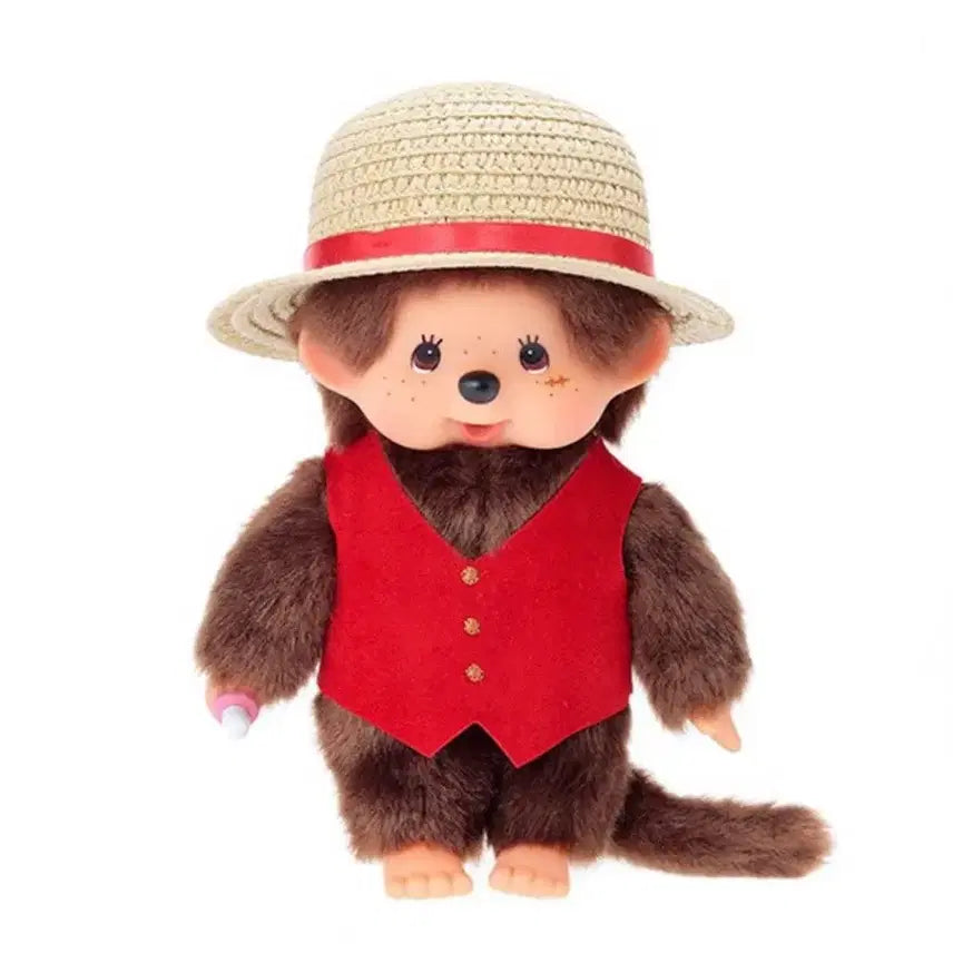 [BUNJANG] One Piece Luffy Monchhichi S Size Plush Keyring (Limited Edition) / 원피스 몬치치 s 인형키링 한정판 루피 몬치치