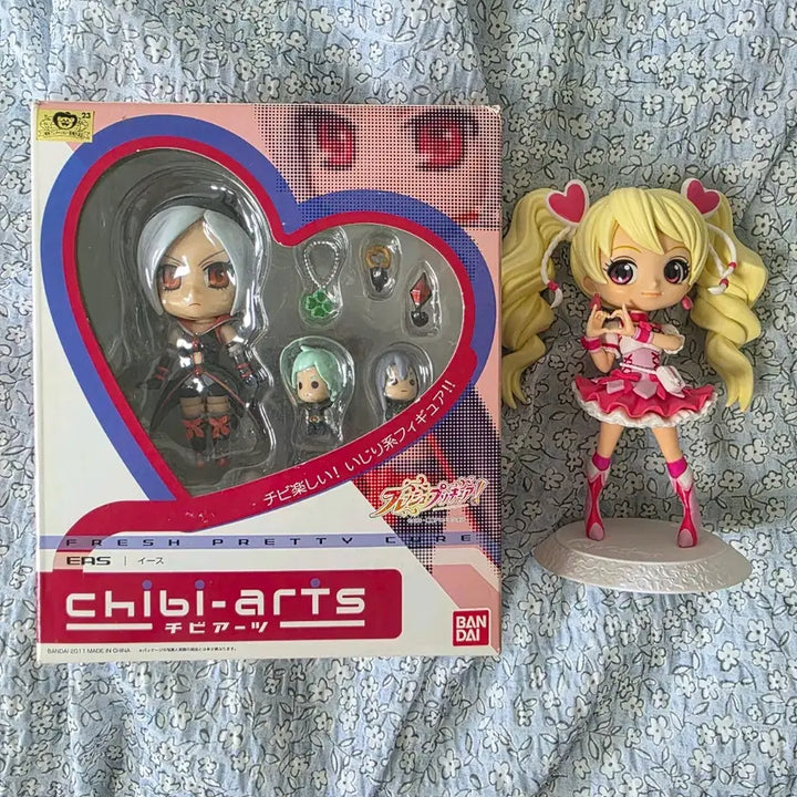 [BUNJANG] Fresh Pretty Cure! Innocent (Isu) Chibi-Arts &amp; Cure Peach Q Posket Figure / (레어,급처)프레시 후레쉬 프리큐어 이스 치비아츠+큐포스켓 피치 피규어