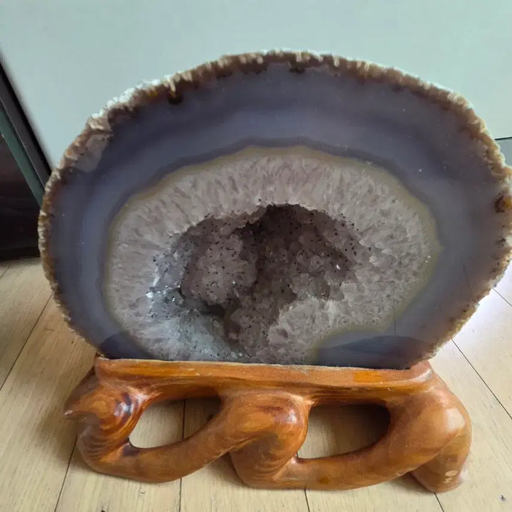 [BUNJANG] Natural Agate Geode Quartz Crystal / 천연 아게이트 원석 석영 수정 """