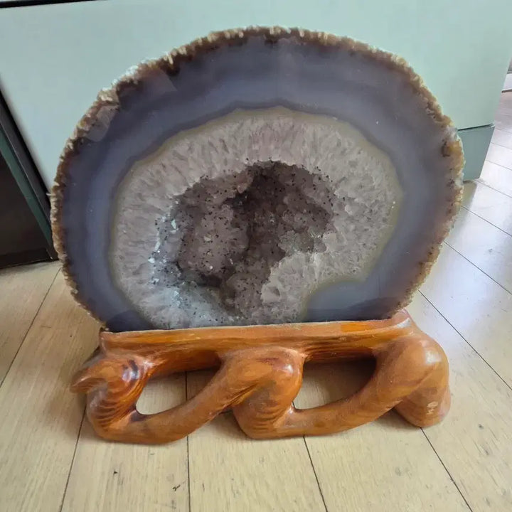 [BUNJANG] Natural Agate Geode Quartz Crystal / 천연 아게이트 원석 석영 수정 """