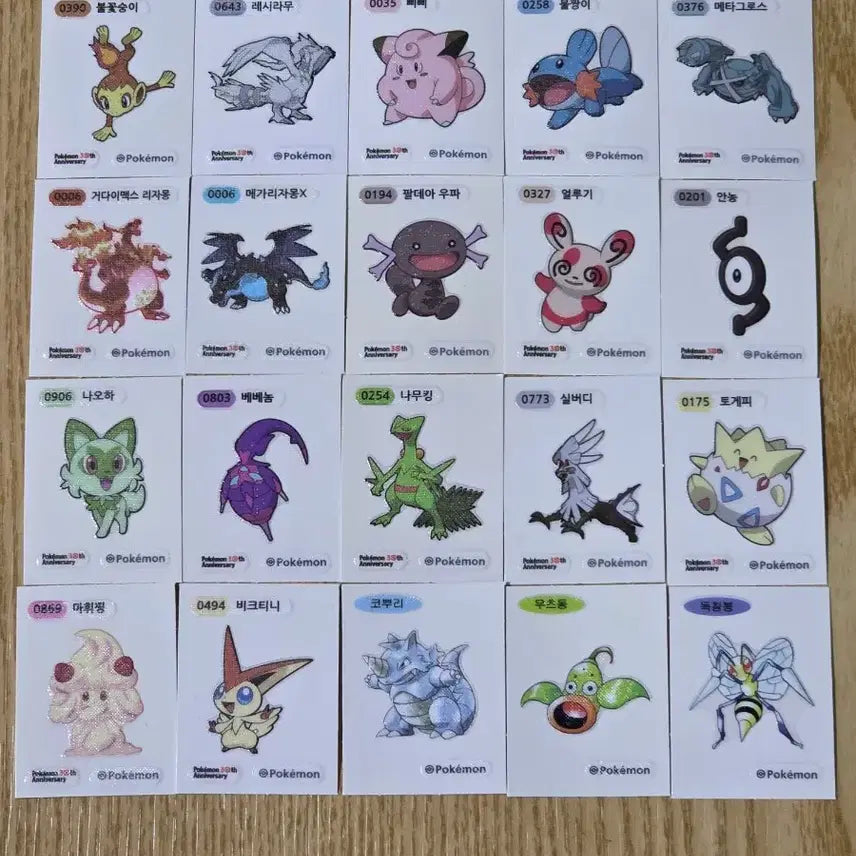 [BUNJANG] Pokemon Stickers Bundle Set / 포켓몬 띠부씰 판매