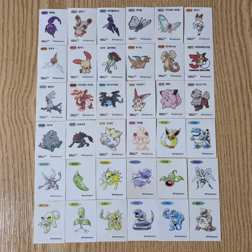 [BUNJANG] Pokemon Stickers (Various) / 포켓몬 띠부띠부씰 판매
