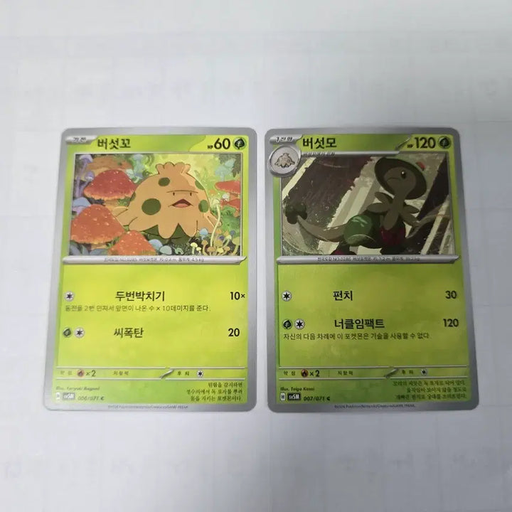 [BUNJANG] Pokemon Card Shroomish / 포켓몬카드 버섯꼬,버섯모
