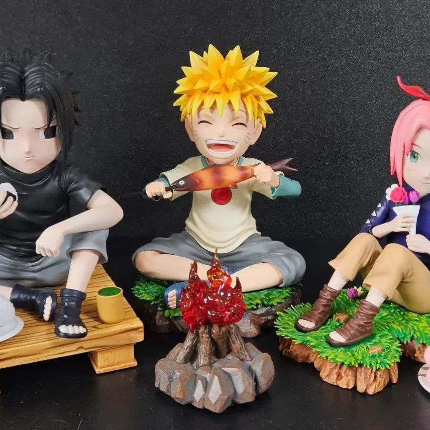[BUNJANG] SAKURA Studio Naruto Sasuke Sakura Childhood Resin Figure Set / 나루토 SAKURA studio 나루토 사스케 사쿠라 유년기 레진 피규어