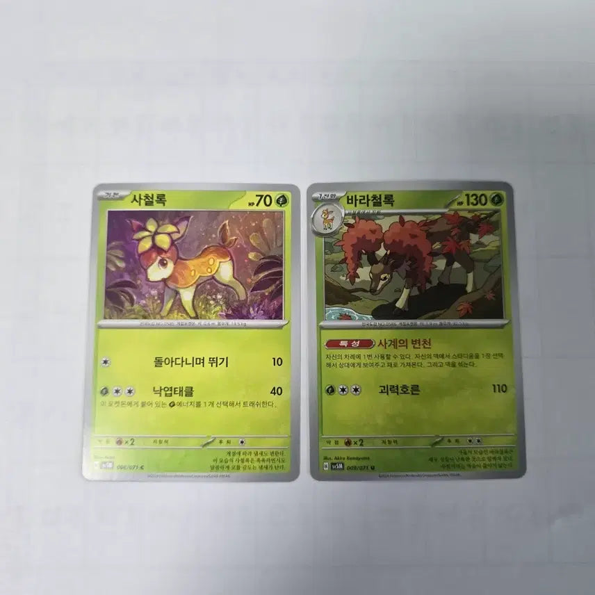 [BUNJANG] Pokemon Card Iron-Mon, Steel-Mon / 포켓몬카드 사철록,바라철록
