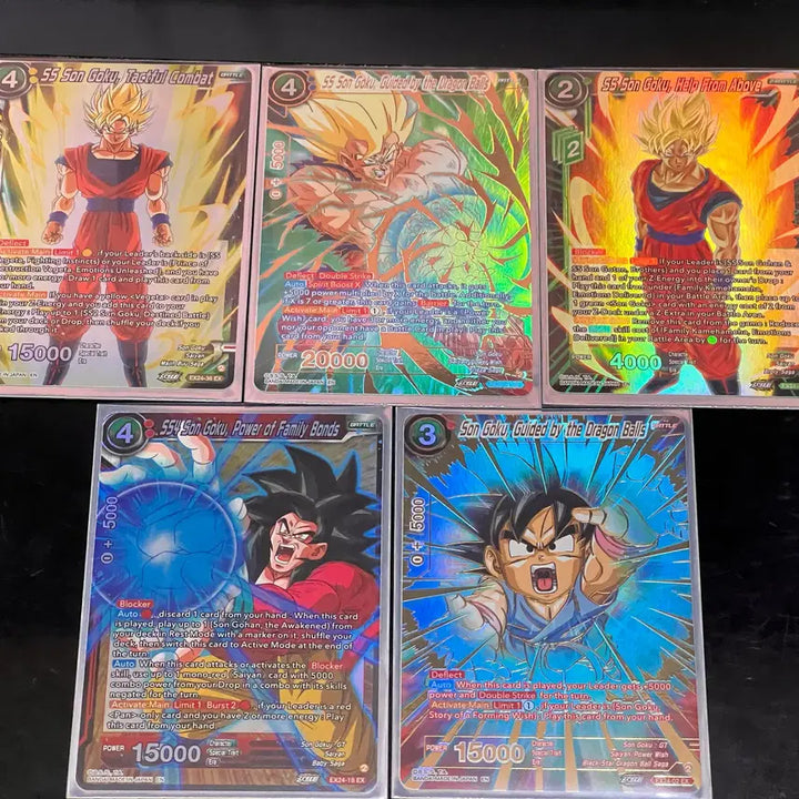 [BUNJANG] Dragon Ball Masters 7th Anniversary Son Goku Rare Card Set (5 Types) / 드래곤볼 마스터즈 7주년기념 &