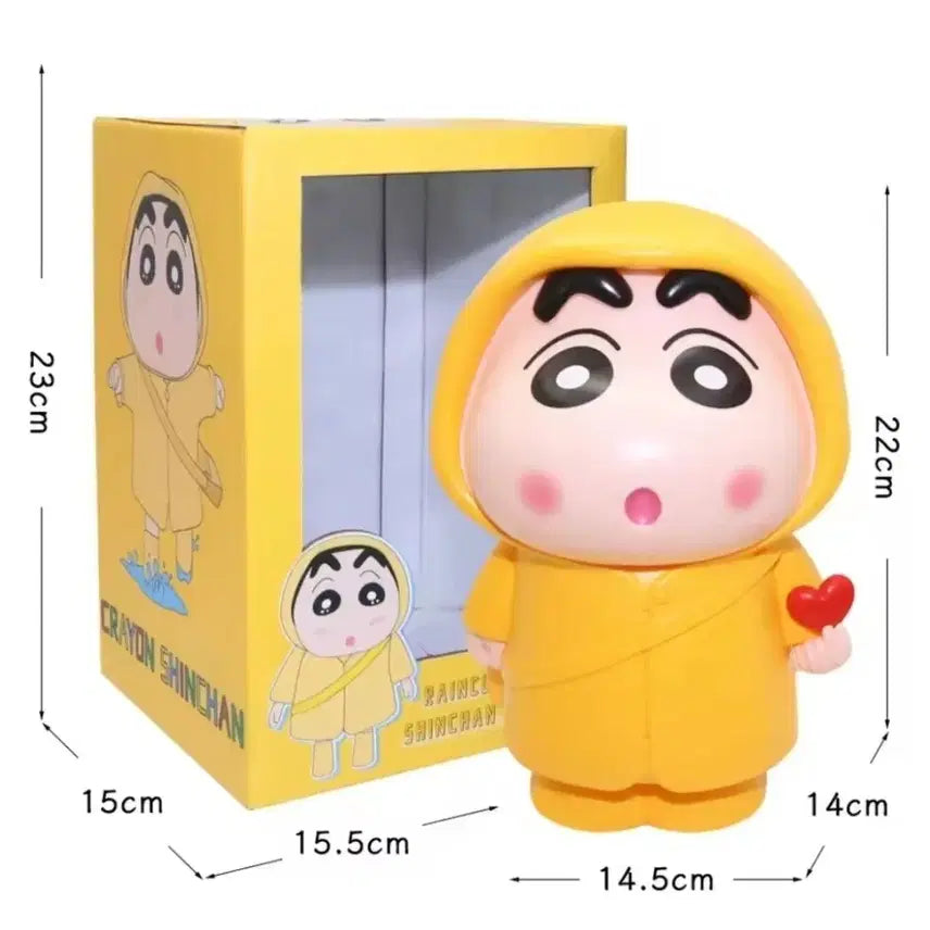 [BUNJANG] Crayon Shin-chan Yellow Raincoat Doll with Heart / 짱구는 못말려 노란색 우비 인형