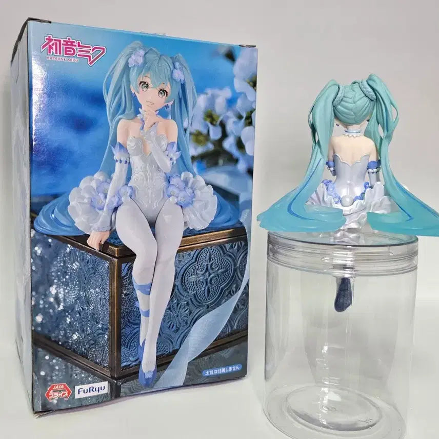 [BUNJANG] Hatsune Miku Flower Fairy Noodle Stopper Figure Nemophila White FuRyu / 하츠네미쿠 플라워 페어리 누들스토퍼 피규어 네모필라 화이트 후류
