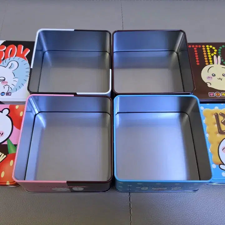 [BUNJANG] Chiikawa Monzakuji Tirol Tin Case Set (4 Types) / 치이카와 먼작귀 티롤 틴케이스 4종