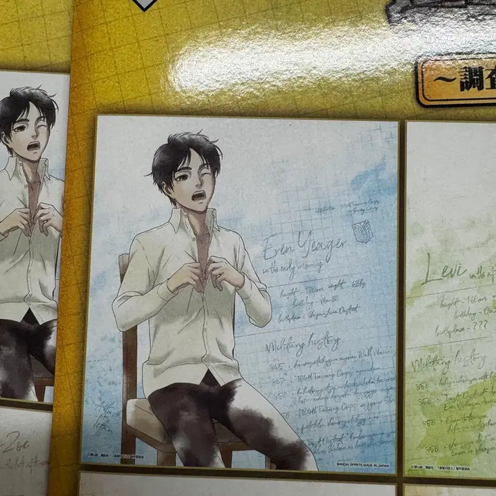 [BUNJANG] Attack on Titan Ichiban Kuji C Prize Shikishi Set (Eren, Mikasa, Levi) / 세트)진격의 거인 제일복권 C상 색지 에렌 미카사 리바이