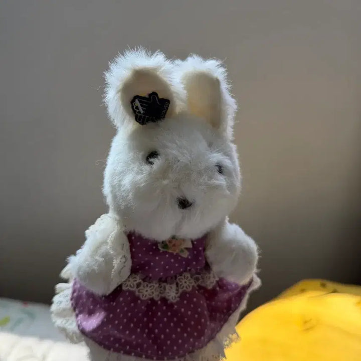 [BUNJANG] Vintage Rabbit Plush Purple Dress / 빈티지 토끼 인형 보라색 원피스