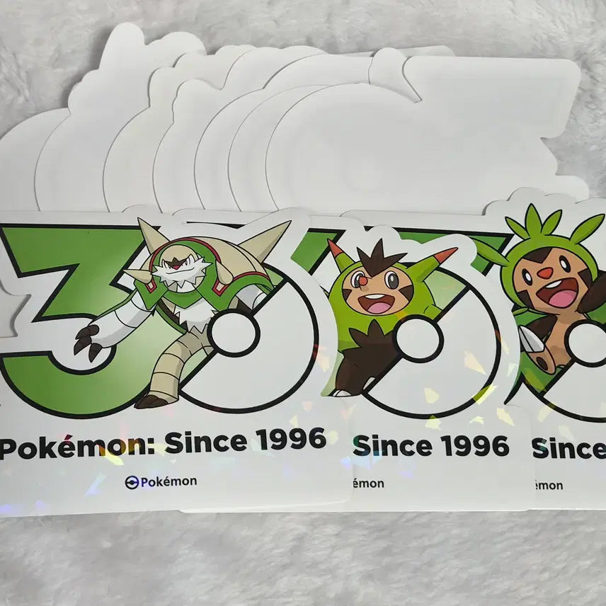 [BUNJANG] Pokemon 30th Anniversary Logo Stickers - Dedenne, Dachsbun, Meowscarada, Random 7 pcs / 포켓몬 30주년 로고 스티커 도치마론+도치보구+브리가론+랜덤7장