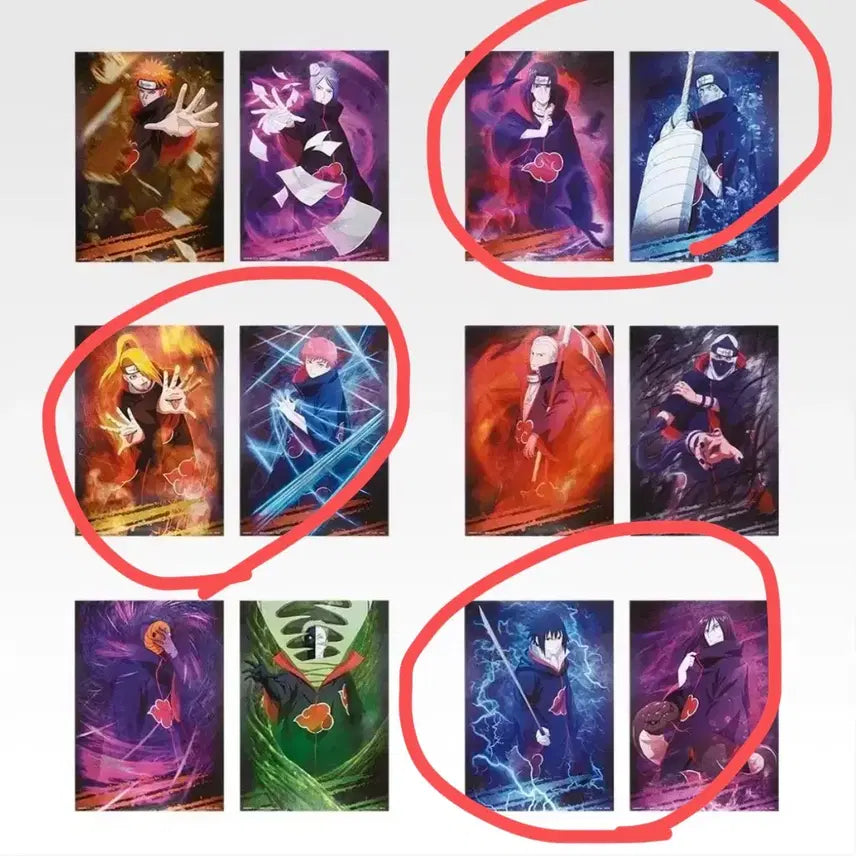 [BUNJANG] Naruto Ichiban Kuji Kazekage Prize I Visual Sheet - Deidara &amp; Itachi Bundle Set / (일괄) 나루토 제일복권 쿠지 카제카게 I상 비주얼 시트 데이다라 이타치