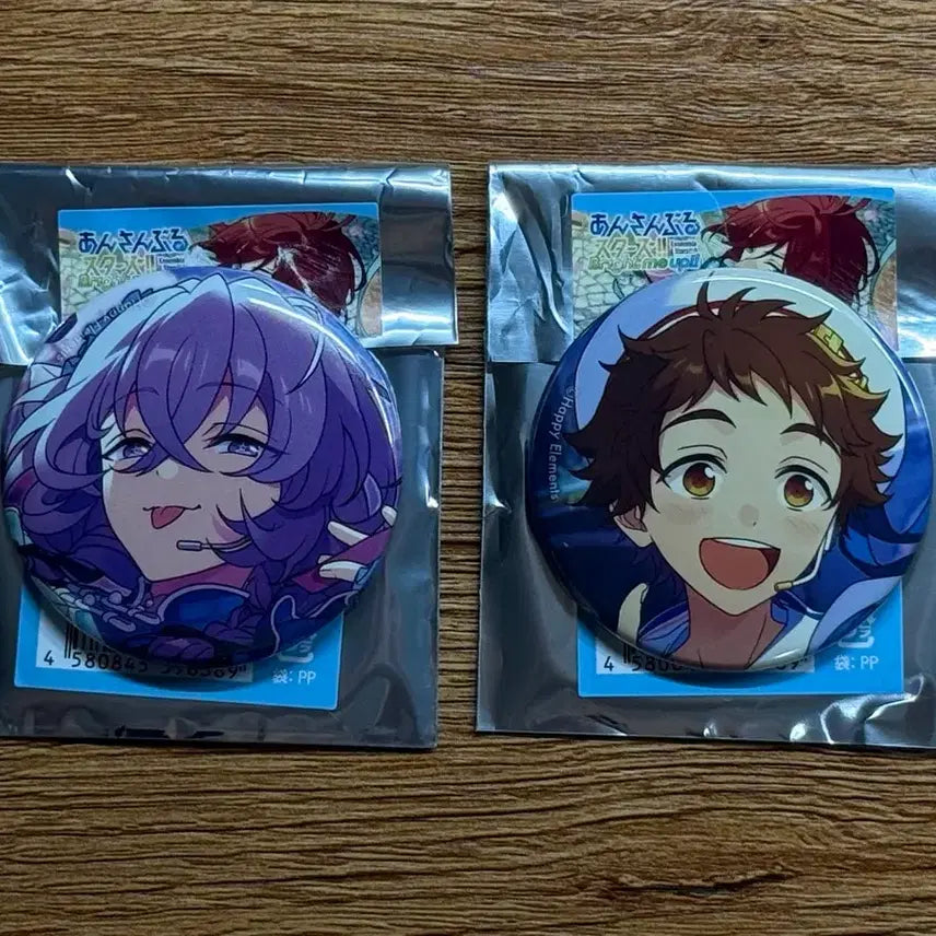 [BUNJANG] Ensemble Stars! Ibara Saegusa &amp; Mitsuru Tenma Espoir Rabbits Can Badge Bundle Set / 일괄 판매 앙스타 이베코레 캔뱃지 유메 미츠루 에스프리 라빗츠